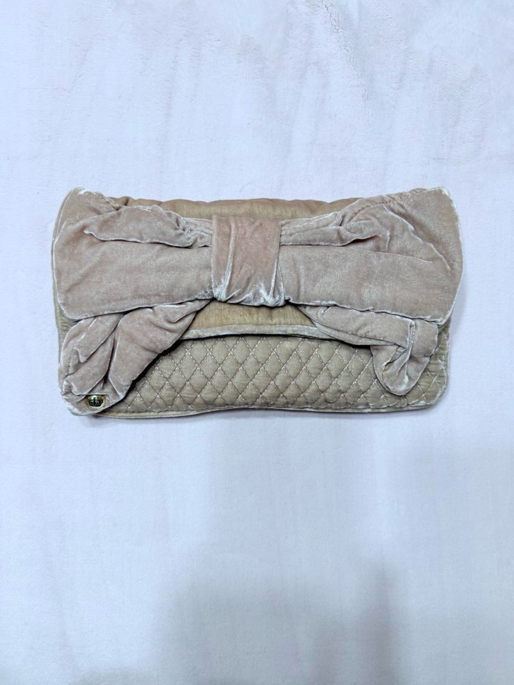 Vintage juicy couture Velvet Bow Quilted Clutch Bag